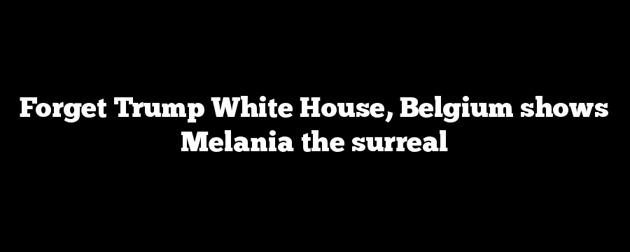 Forget Trump White House, Belgium shows Melania the surreal