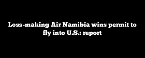 Loss-making Air Namibia wins permit to fly into U.S.: report